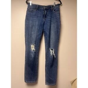 KUT from the Kloth Catherine High Rise Boyfriend Jeans Womens Size‎ 4 Distressed
